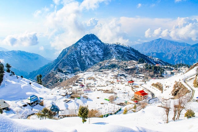 Free download mountains snow village tourism free picture to be edited with GIMP free online image editor