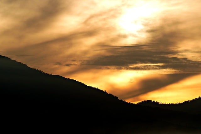 Free download mountains sunrise clouds skyscape free picture to be edited with GIMP free online image editor