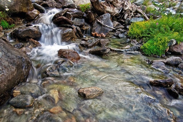 Free download mountain stream alps torrent river free picture to be edited with GIMP free online image editor