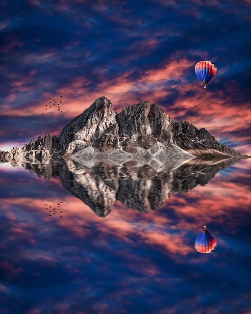 Free picture Mountain Sunset Reflection -  to be edited by GIMP free image editor by OffiDocs