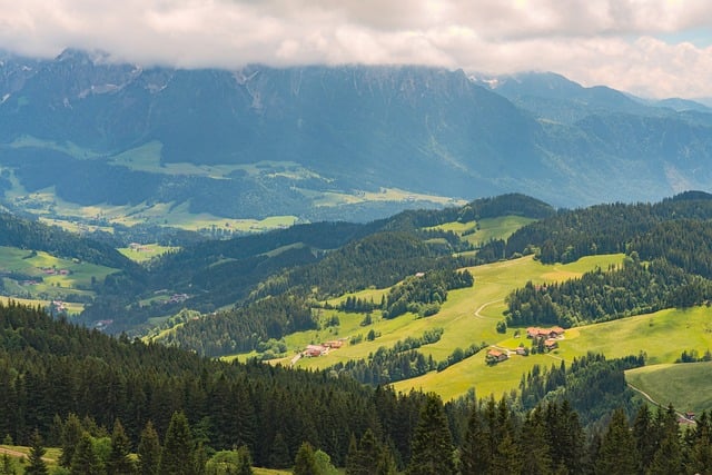 Free download mountains valleys forests trees free picture to be edited with GIMP free online image editor