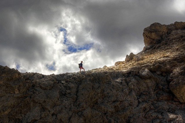 Free download mountain trekking alps hiker free picture to be edited with GIMP free online image editor