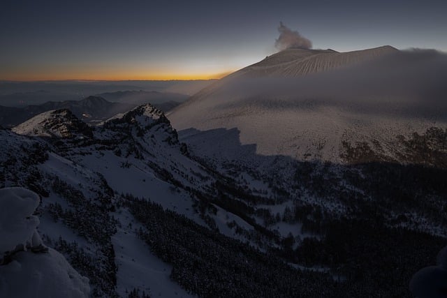 Free download mountain volcano twilight sunset free picture to be edited with GIMP free online image editor