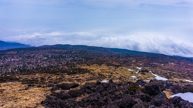 Bezpłatne pobieranie krajobrazu wyspy mt hanlla jeju darmowe zdjęcie do edycji za pomocą bezpłatnego internetowego edytora obrazów GIMP