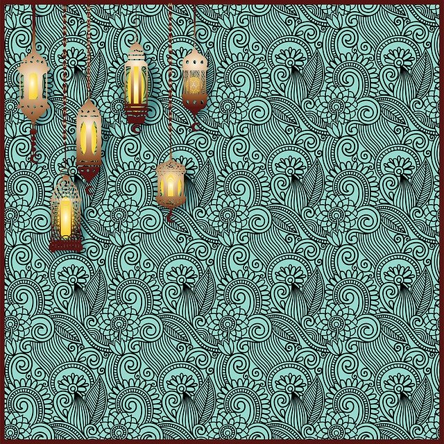 Free download Muslim Background Lanterns Ramadan -  free illustration to be edited with GIMP free online image editor