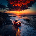 Mustang On The Beach Live Wallpaper  screen for extension Chrome web store in OffiDocs Chromium