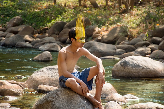 Free download myanmar boy river forest free picture to be edited with GIMP free online image editor