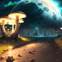 Mystical glows mushrooms  screen for extension Chrome web store in OffiDocs Chromium