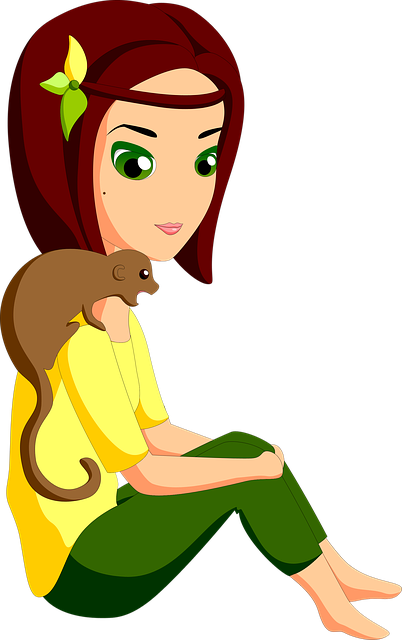 Free download Naturalist Girl Pet -  free illustration to be edited with GIMP free online image editor