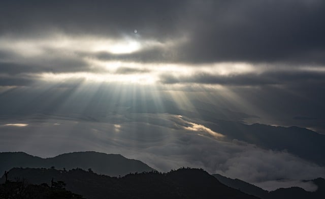 Muat turun percuma alam semula jadi fajar gunung hutan awan gambar percuma untuk diedit dengan GIMP editor imej dalam talian percuma