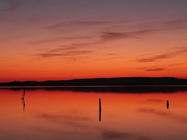 Free download nature pond dusk landscape sky free picture to be edited with GIMP free online image editor
