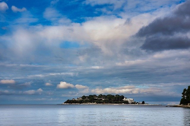 Free download nature sea island sky clouds free picture to be edited with GIMP free online image editor