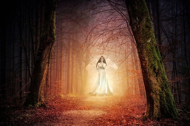 Free download nature wallpaper angel woman wings free picture to be edited with GIMP free online image editor