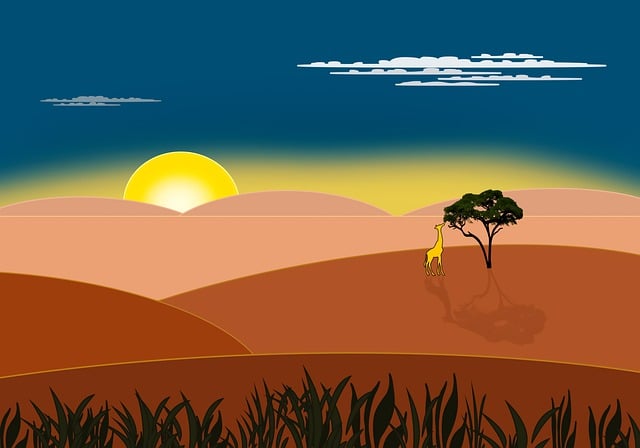 Descarga gratuita de papel tapiz de naturaleza, jirafa, montañas, imagen gratuita para editar con el editor de imágenes en línea gratuito GIMP