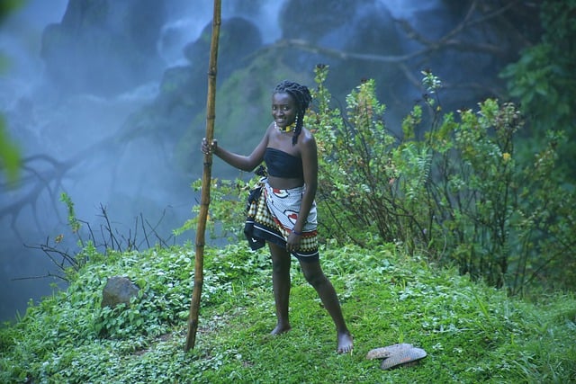 Free download nature waterfall model girl free picture to be edited with GIMP free online image editor