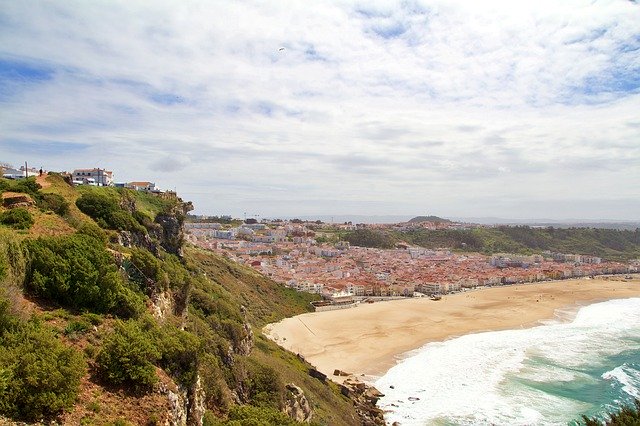 دانلود رایگان ساحل نازاره پرتغال - عکس یا تصویر رایگان برای ویرایش با ویرایشگر تصویر آنلاین GIMP