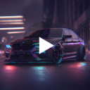 Neon BMW Live Wallpaper New Tab  screen for extension Chrome web store in OffiDocs Chromium