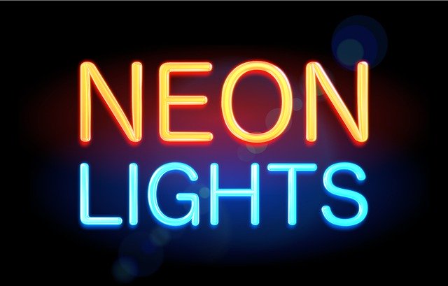 Descarga gratuita Neon Light Text: foto o imagen gratuita para editar con el editor de imágenes en línea GIMP