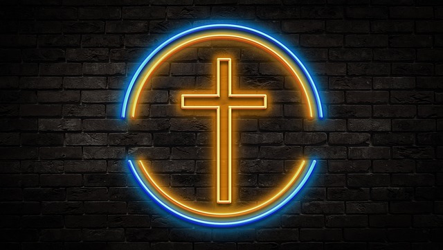 Unduh gratis ilustrasi Neon Sign Jesus gratis untuk diedit dengan editor gambar online GIMP