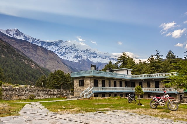 Free download nepal tea house himalayas landscape free picture to be edited with GIMP free online image editor
