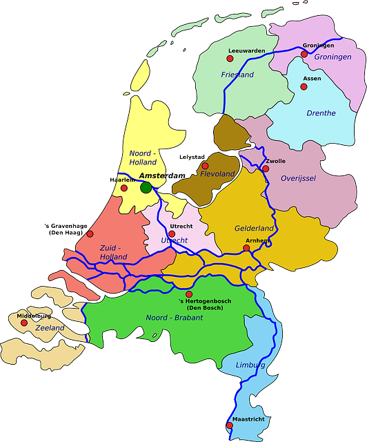 Tải xuống miễn phí Bản đồ Địa lý Hà Lan - Đồ họa vector miễn phí trên Pixabay