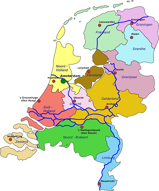 Free download Netherlands Map Geography - Free vector graphic on Pixabay free illustration to be edited with GIMP free online image editor