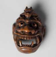 Free download Netsuke of Demon Mask Derived from Bugaku free photo or picture to be edited with GIMP online image editor