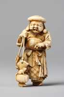 Free download Netsuke of Figure of Daikoku with a Rat on His Mallet free photo or picture to be edited with GIMP online image editor