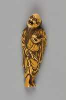 Free download Netsuke of Man with Long Beard Carrying a Vase free photo or picture to be edited with GIMP online image editor