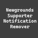 Newgrounds Supporter Notification Remover  screen for extension Chrome web store in OffiDocs Chromium