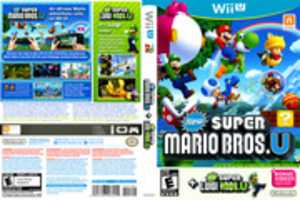 Free download New Super Mario Bros. U + New Super Luigi U Wii U Box Art free photo or picture to be edited with GIMP online image editor