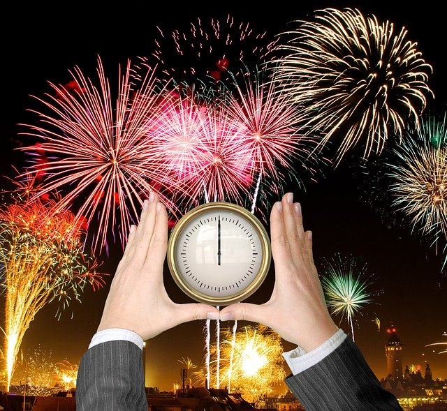 Free download New Year Fireworks Party -  free illustration to be edited with GIMP free online image editor