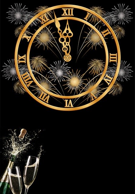Template Photo New Years Background Clock -  for OffiDocs
