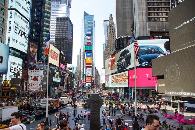 Unduh gratis New York Time Square Neon Sign - foto atau gambar gratis untuk diedit dengan editor gambar online GIMP