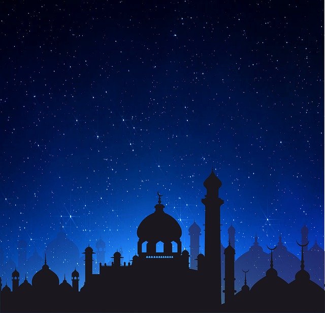 Free download Night Arabic Architecture -  free illustration to be edited with GIMP free online image editor