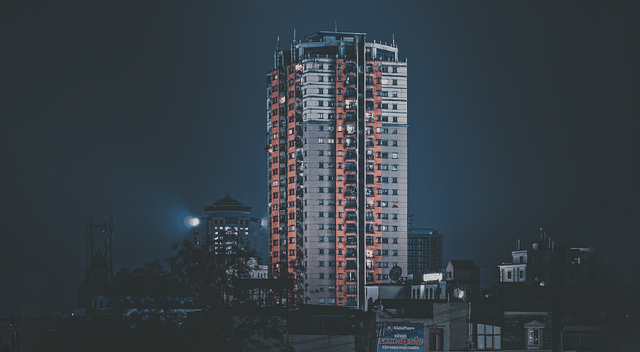 Free download night city building urban facade free picture to be edited with GIMP free online image editor