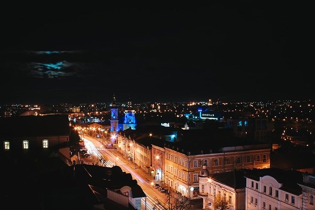 Free download Night City Ukraine Lights -  free photo or picture to be edited with GIMP online image editor
