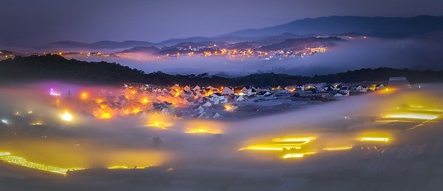 Free picture Night Fog City -  to be edited by GIMP free image editor by OffiDocs