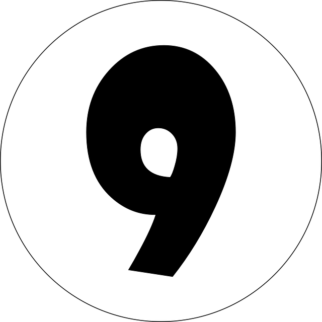 Free download Nine 9 Number - Free vector graphic on Pixabay free illustration to be edited with GIMP free online image editor