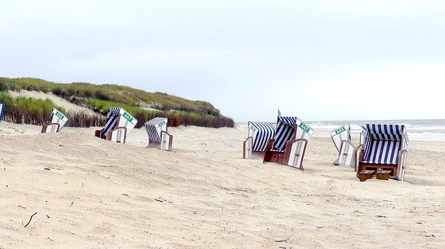 Download gratuito Norderney Beach Chair North - foto o immagine gratis da modificare con l'editor di immagini online di GIMP