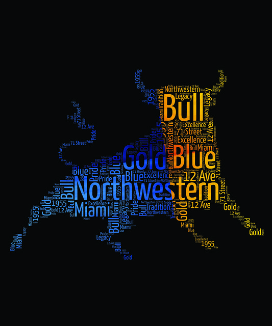 Free download Northwestern Miami Bull -  free illustration to be edited with GIMP free online image editor