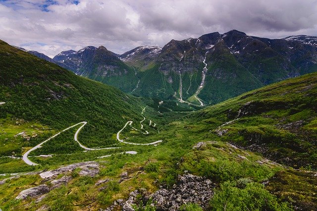 Download gratuito della Norvegia Balestrand Serpentine: foto o immagine gratuita da modificare con l'editor di immagini online GIMP