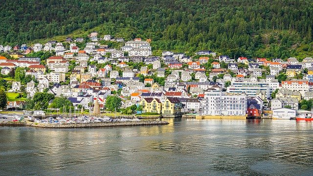 Free download norway scandinavia fjord settlement free picture to be edited with GIMP free online image editor