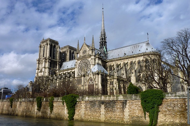 Free download notre dame cathedral river church free picture to be edited with GIMP free online image editor