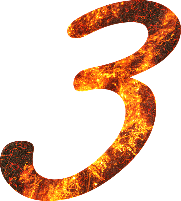 Free download Number 3 Fire -  free illustration to be edited with GIMP free online image editor