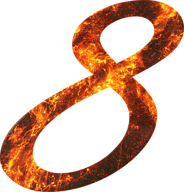 Free download Number 8 Fire -  free illustration to be edited with GIMP free online image editor