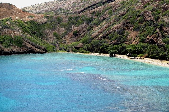 Gratis download Oahu Hawaii Hanuamua Bay - gratis foto of afbeelding om te bewerken met GIMP online afbeeldingseditor