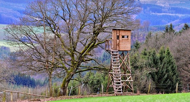 Free download Observation Post Wildhut Bird Hut -  free photo or picture to be edited with GIMP online image editor