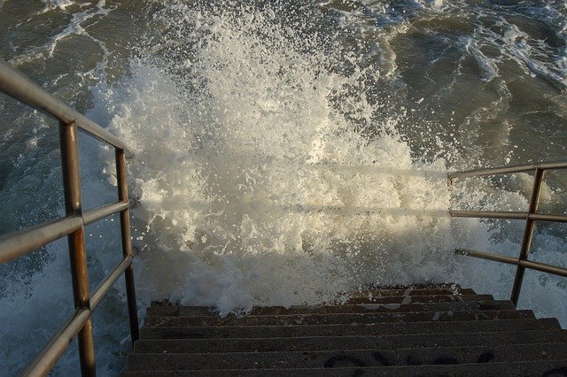 הורדה חינם Ocean Beach Stairs - תמונה או תמונה בחינם לעריכה עם עורך התמונות המקוון GIMP