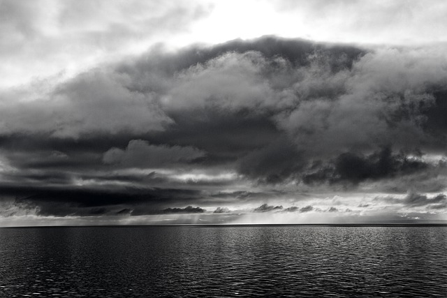 Free download ocean calm storm clouds horizon free picture to be edited with GIMP free online image editor